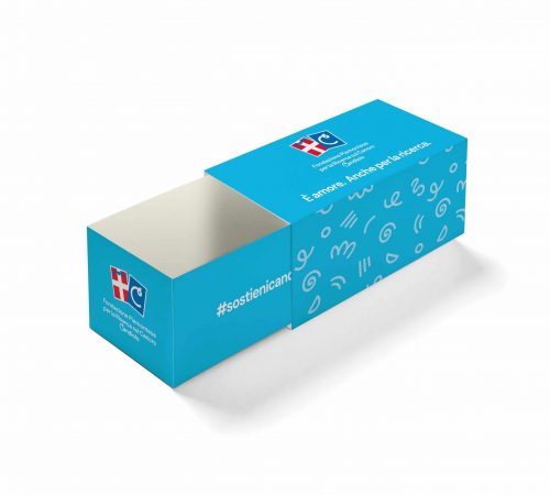 Scatolina fiammifero portaconfetti Kids azzurra